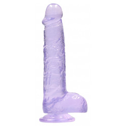 Real Rock Crystal Gode Crystal Clear 12 x 3cm Violet